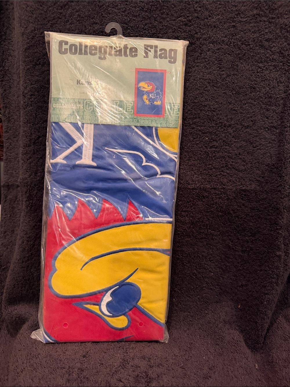 NCAA Collegiate Flag Kansas Jayhawks Red Blue Yellow